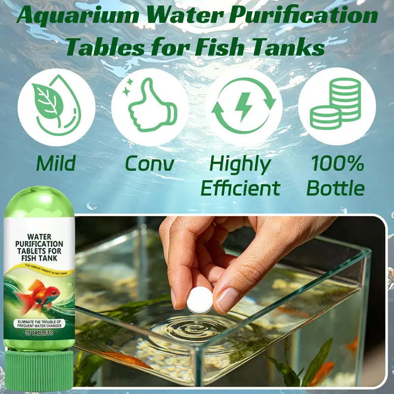 💥Hot sale♻️💧Aquarium Water Clarifying Tablets: Dedicated to cleaning, deodorizing, removing algae stains and silt, and purifying the water quality in fish ponds.