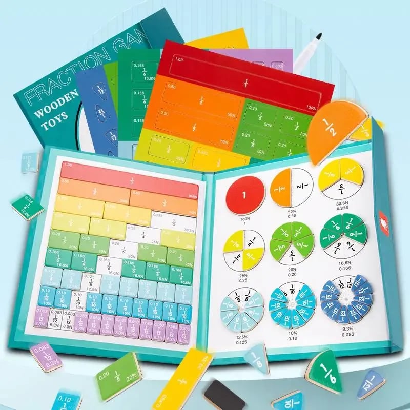 🔢 ✨ Magnetic Fraction Demonstration Book