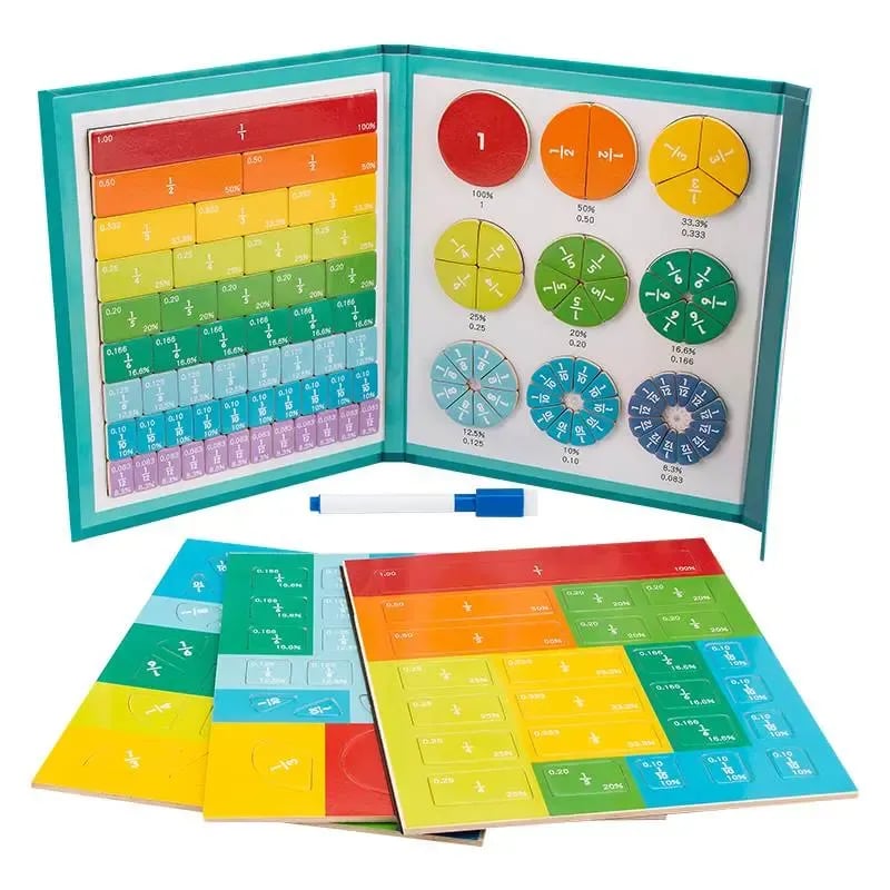 🔢 ✨ Magnetic Fraction Demonstration Book