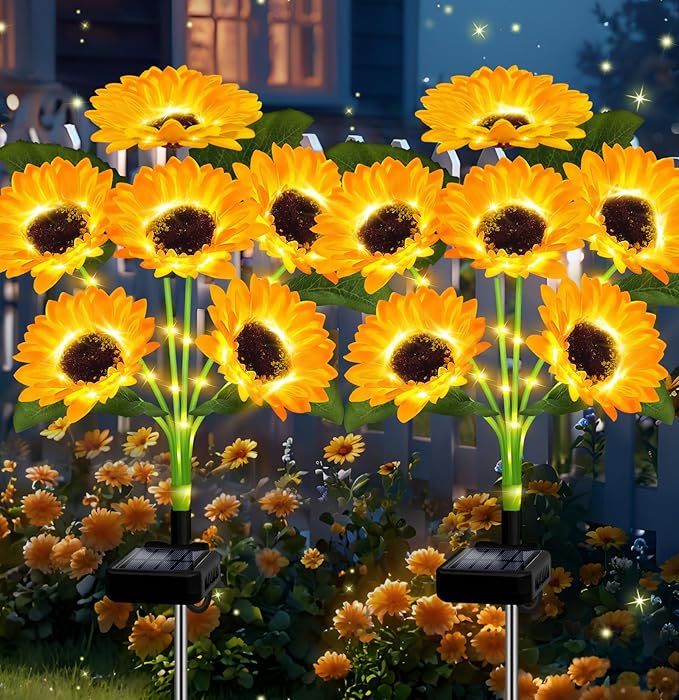 ?Mother's Day Sale 49% OFF- ?Solar LED Sunflower Garden Lights-29.6inch/74cm