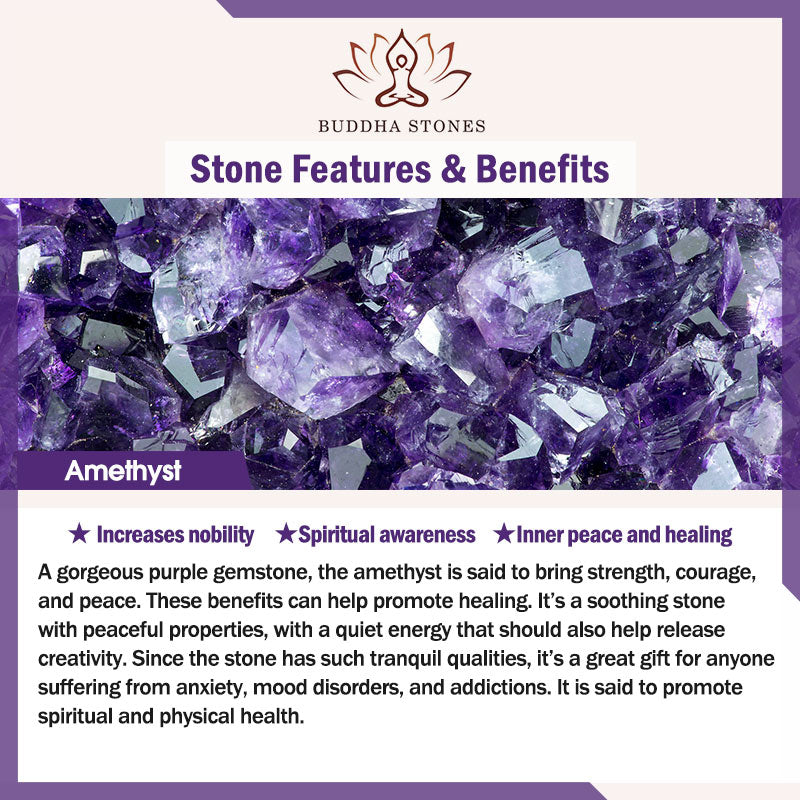 Buddha Stones 108 Mala Beads Amethyst White Turquoise OM Healing Meditation Energy Bracelet