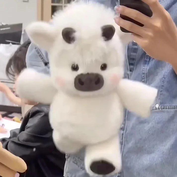 Double-sided cute cow plush toy
