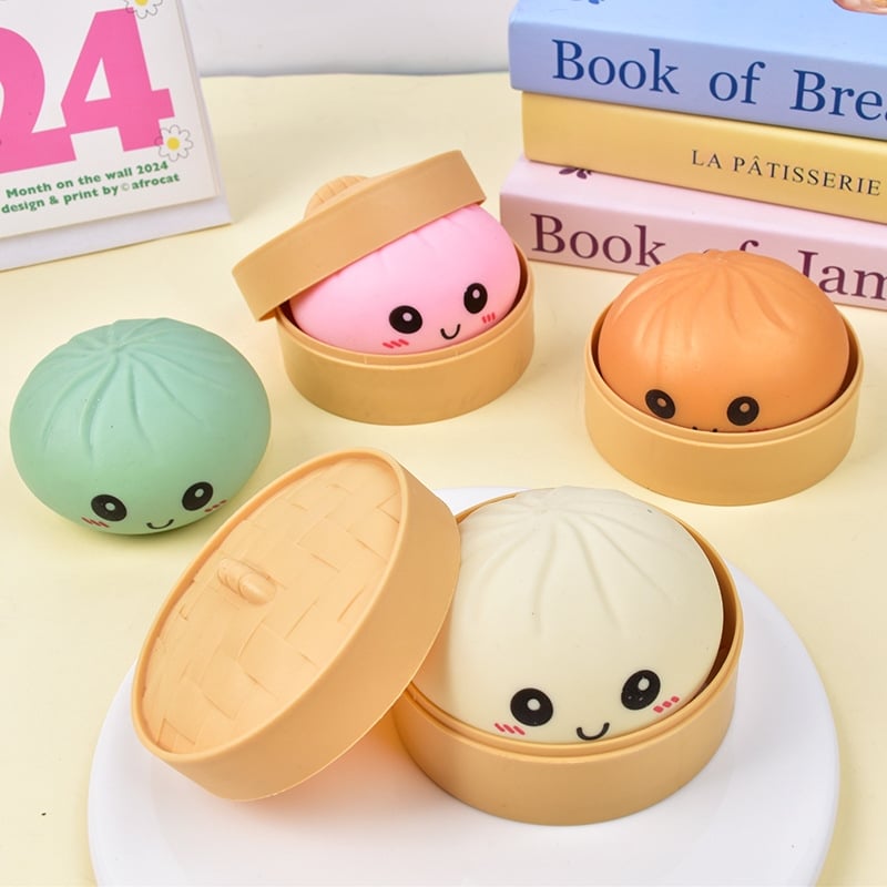 🔥 LAST DAY 50% OFF | Glitter Dumpling Squishy Steamer Blind Box