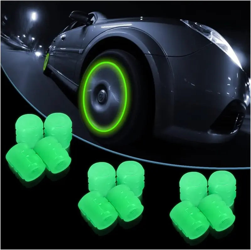 🚗🌙8PCS Luminous Tire Valve Stem Caps