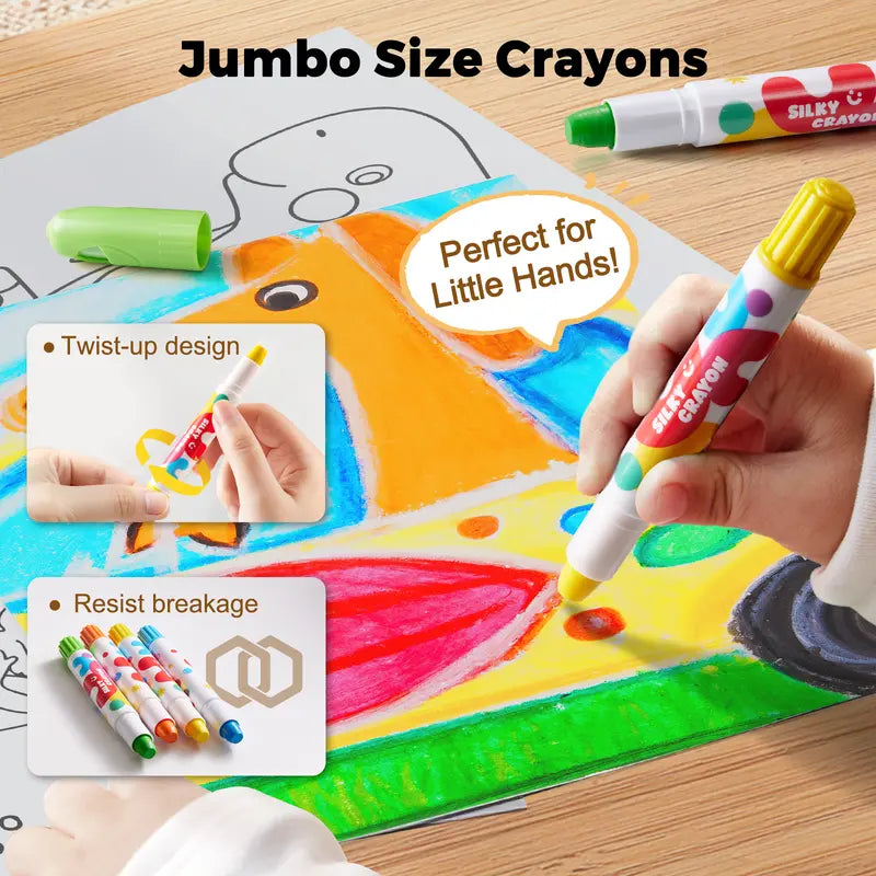 🖍️ Twist & Wash Crayons — The Safest, Most Washable Crayon Set for Kids 🧼✅