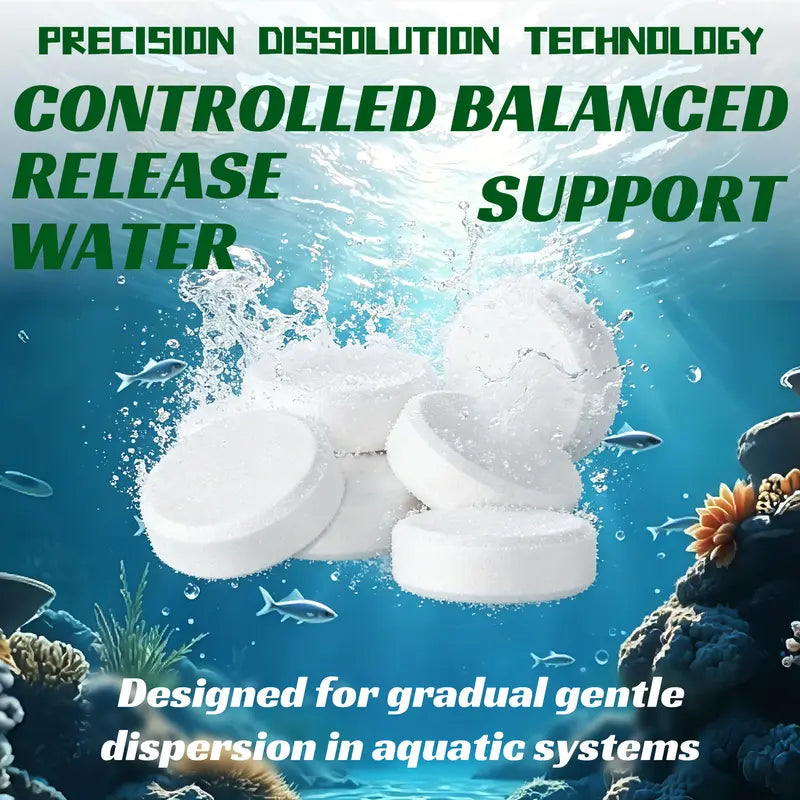 💥Hot sale♻️💧Aquarium Water Clarifying Tablets: Dedicated to cleaning, deodorizing, removing algae stains and silt, and purifying the water quality in fish ponds.