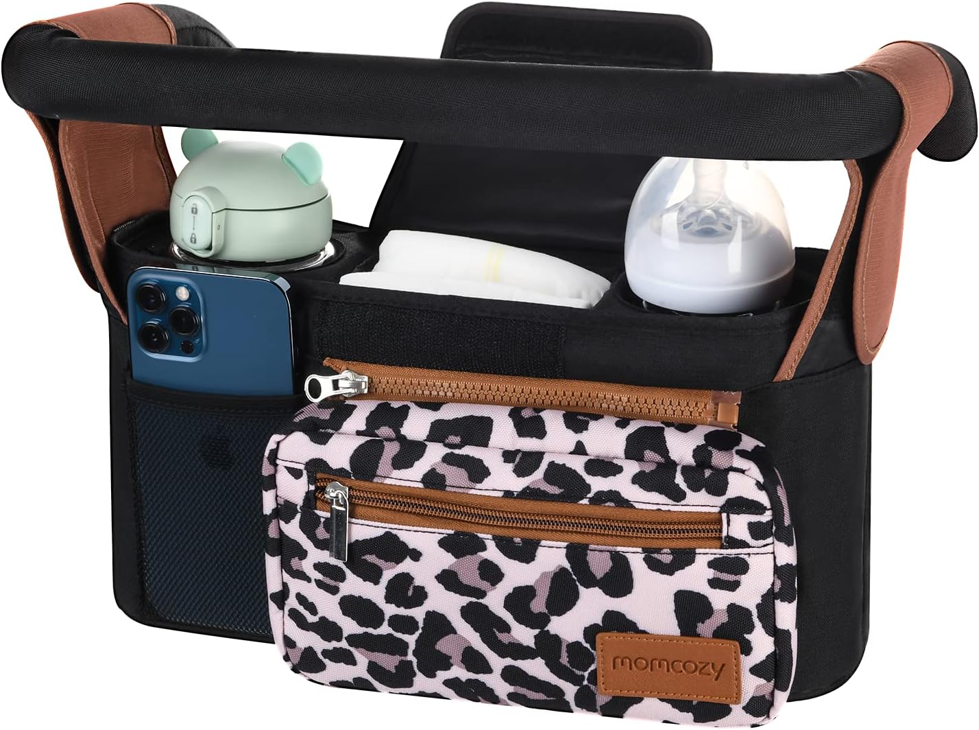 🏆Last Day 50% OFF💥Universal Stroller Organizer - Insulated Dual Cup Holders