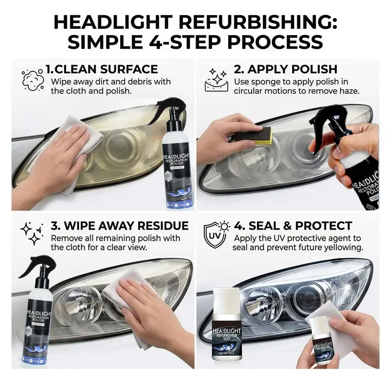 🚗🛡️Automotive Headlamp Restoration Fluid