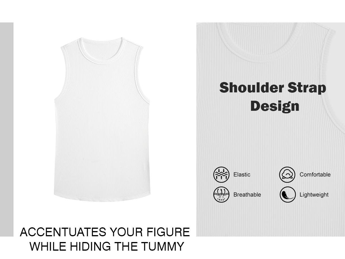 ⚡Hot Sales 49% OFF🔥Men's  Wide Strap Ribbed Tank Top