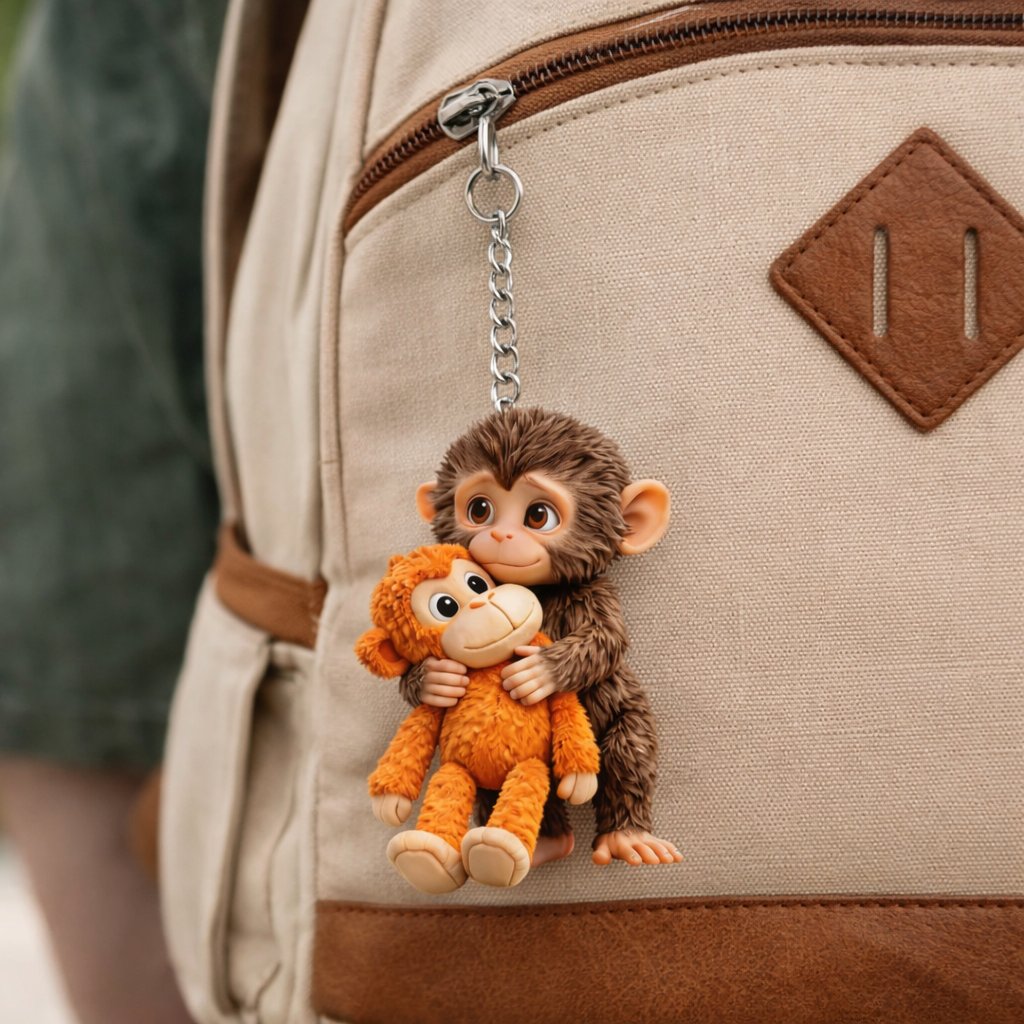 🔥Last Day 49% OFF - 💕Viral Panchi Monkey Keychain🐵