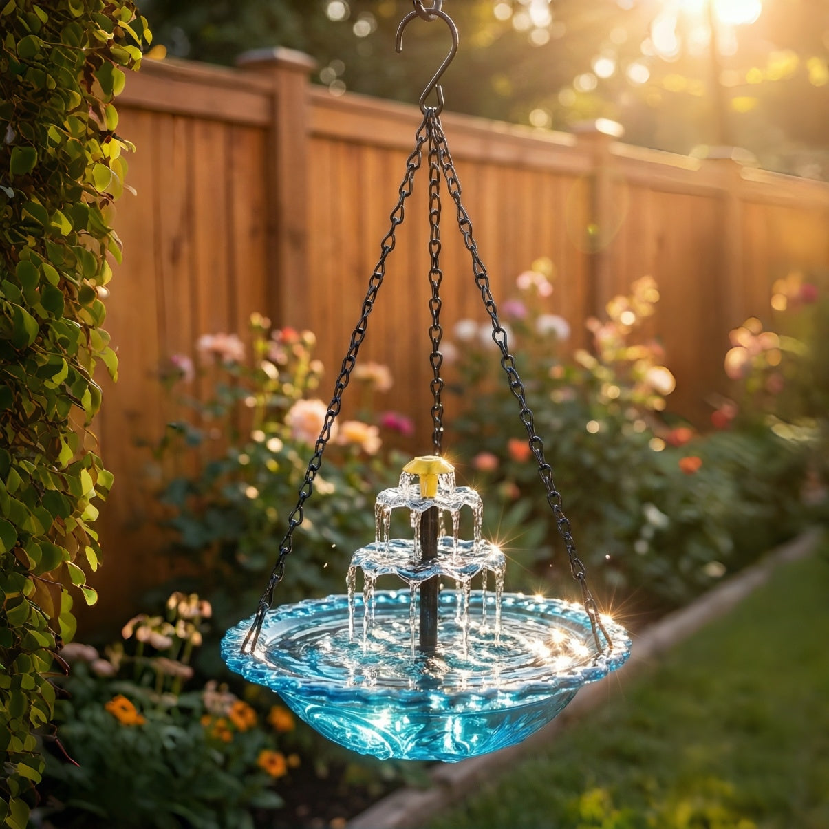 🔥🔥Spring Sale 70% Off--Solar Cascade Hanging Bird Bath Fountain