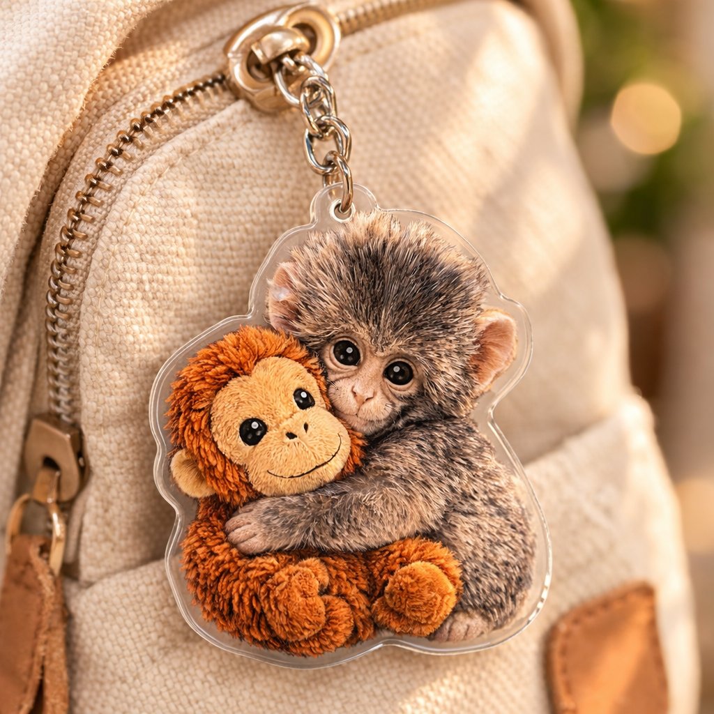 🔥Last Day 49% OFF - 💕Viral Panchi Monkey Keychain🐵