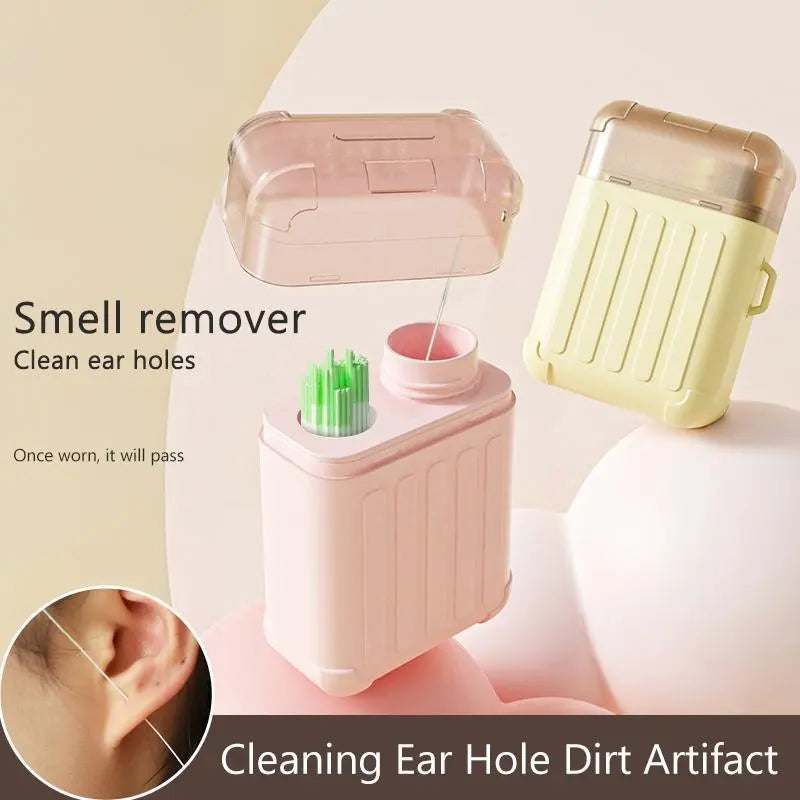 Ear piercing cleaning thread, post-piercing care kit