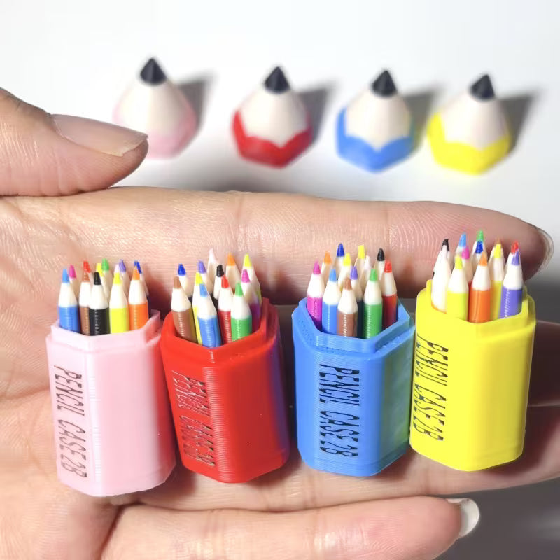 13-Piece Mini Colored Pencil Set for Dollhouses and DIY Miniature Scenes