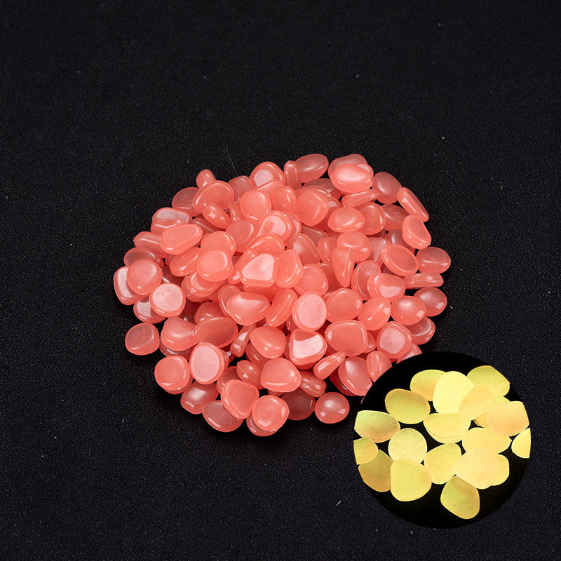🌙✨Glow-in-the-Dark Small Pebbles（100pcs） – 8+ Hour Night Luminous Stones for Planters, Aquariums & Garden Decor