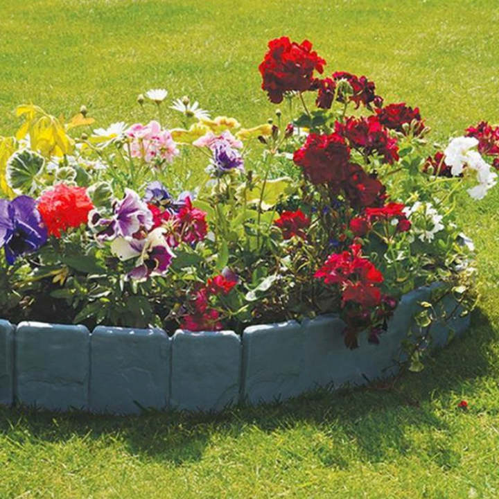 10 pcs Imitation Stone Garden Fence - DIY Garden Edging Border