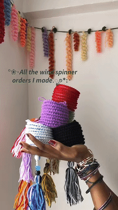🧶 Hand-crocheted wind chime – lovingly crafted for your home 🏡🎐