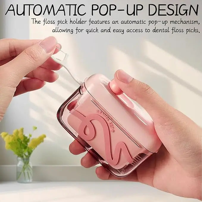🦷🔄Travel-sized storage case - features an automatic pop-up dispenser
