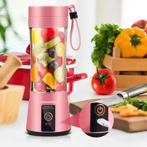 🥤⚡Mini Portable Blender Cup,Electric USB,400ml, Six Blades, leak-proof design