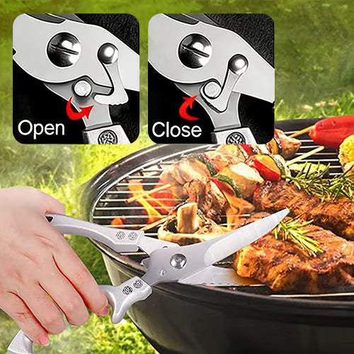 ✂️ LIMITED TIME 49% OFF! 🎁 Heavy-Duty Multifunction Kitchen Shears – 4-in-1 Tool with Fish Scaler, Bottle Opener & Safety Lock 🔪