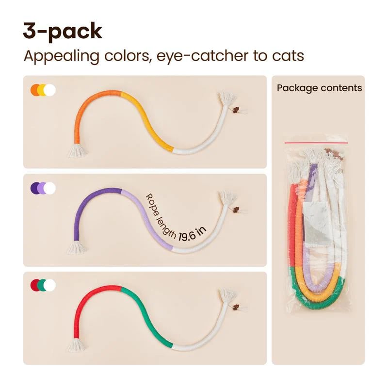 Organic Cotton Chew Rope Toys for Cats