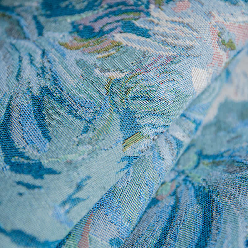 Ownkoti Flower Oil Painting Style Tassel Tablecloth