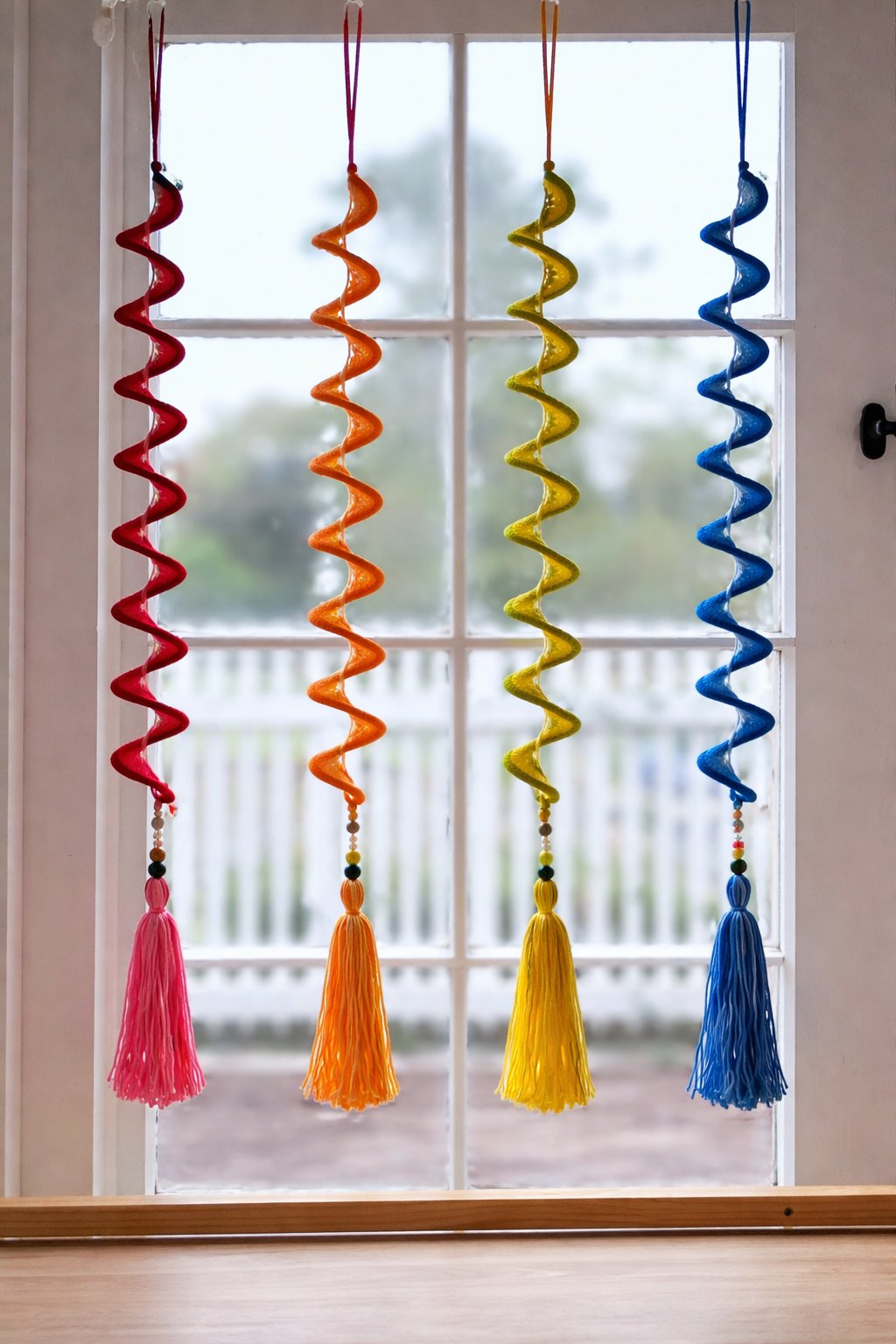 🧶 Hand-crocheted wind chime – lovingly crafted for your home 🏡🎐