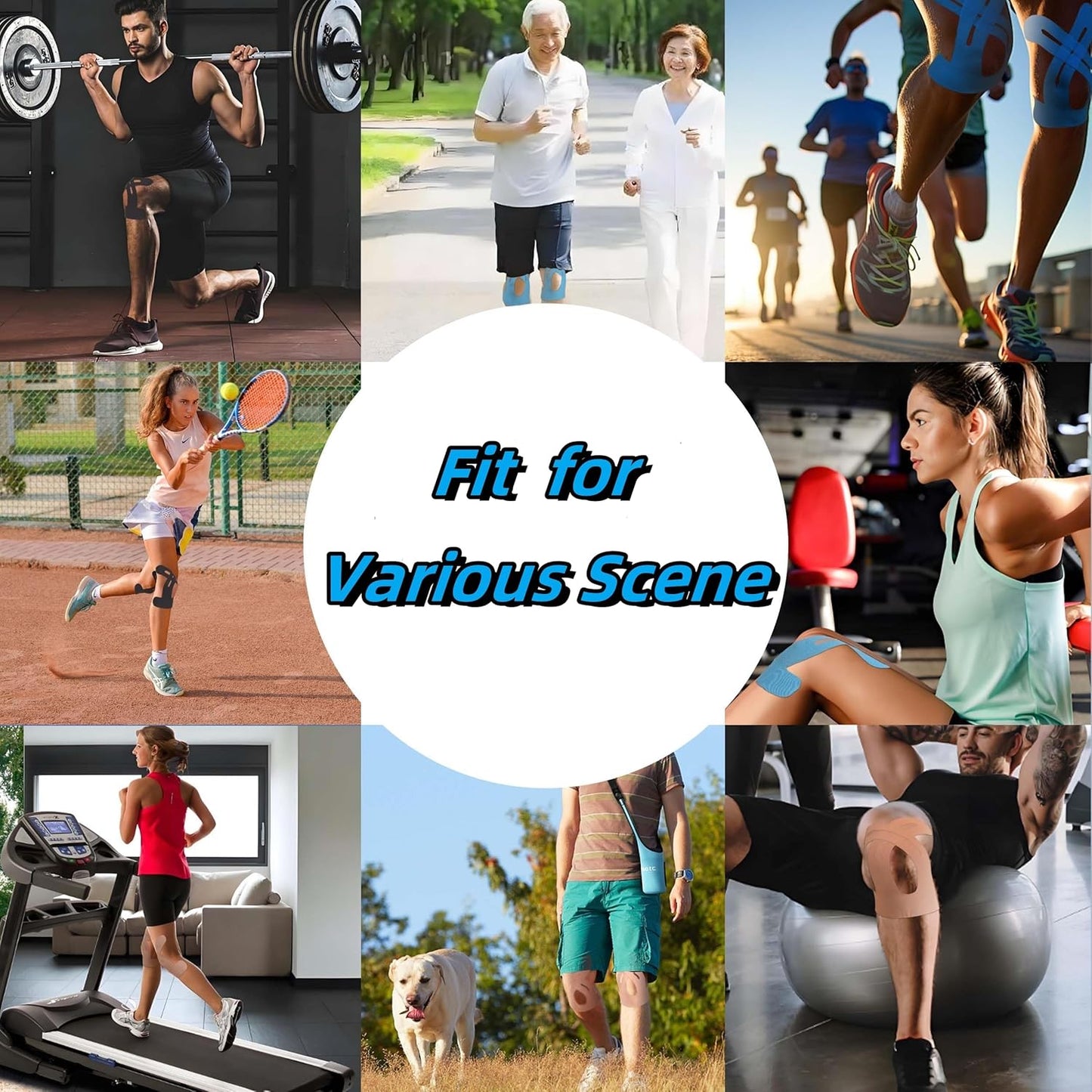 ⚡️Value Pack🏃Buy 5 Get 5 Free🦵10pcs Precut Kinesiology Tape For Knees