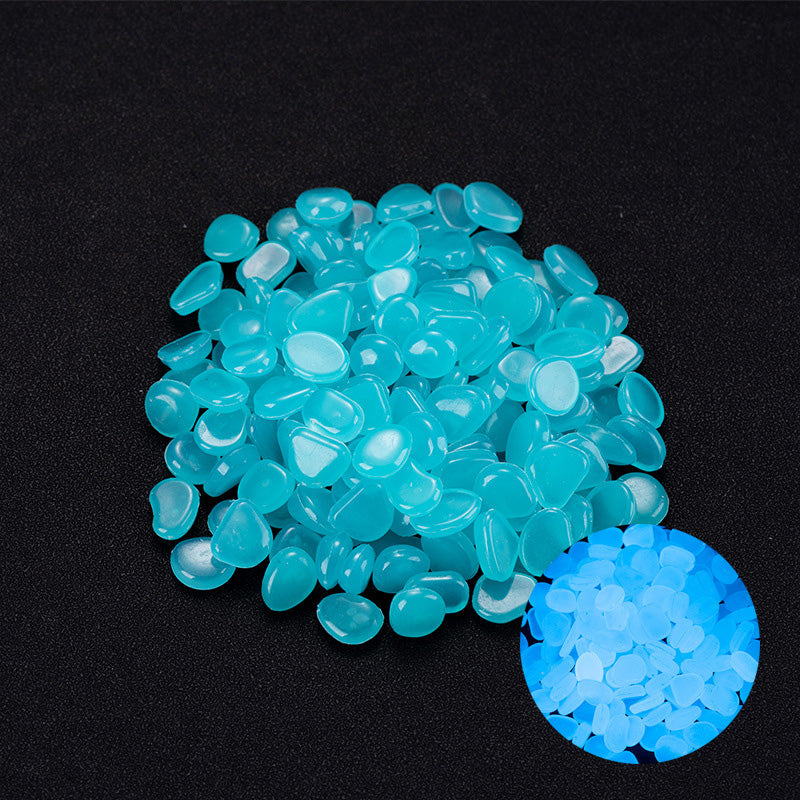 🌙✨Glow-in-the-Dark Small Pebbles（100pcs） – 8+ Hour Night Luminous Stones for Planters, Aquariums & Garden Decor