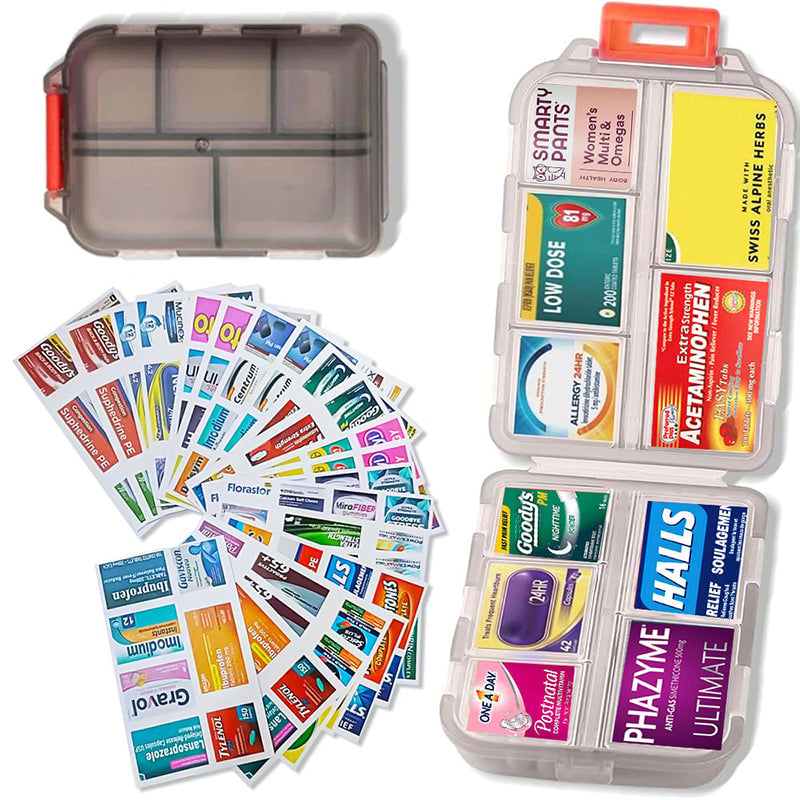 🌸Mother's Day Sale 50% OFF🔥Travel Pill Organizer Box (161 Labels for Customization)