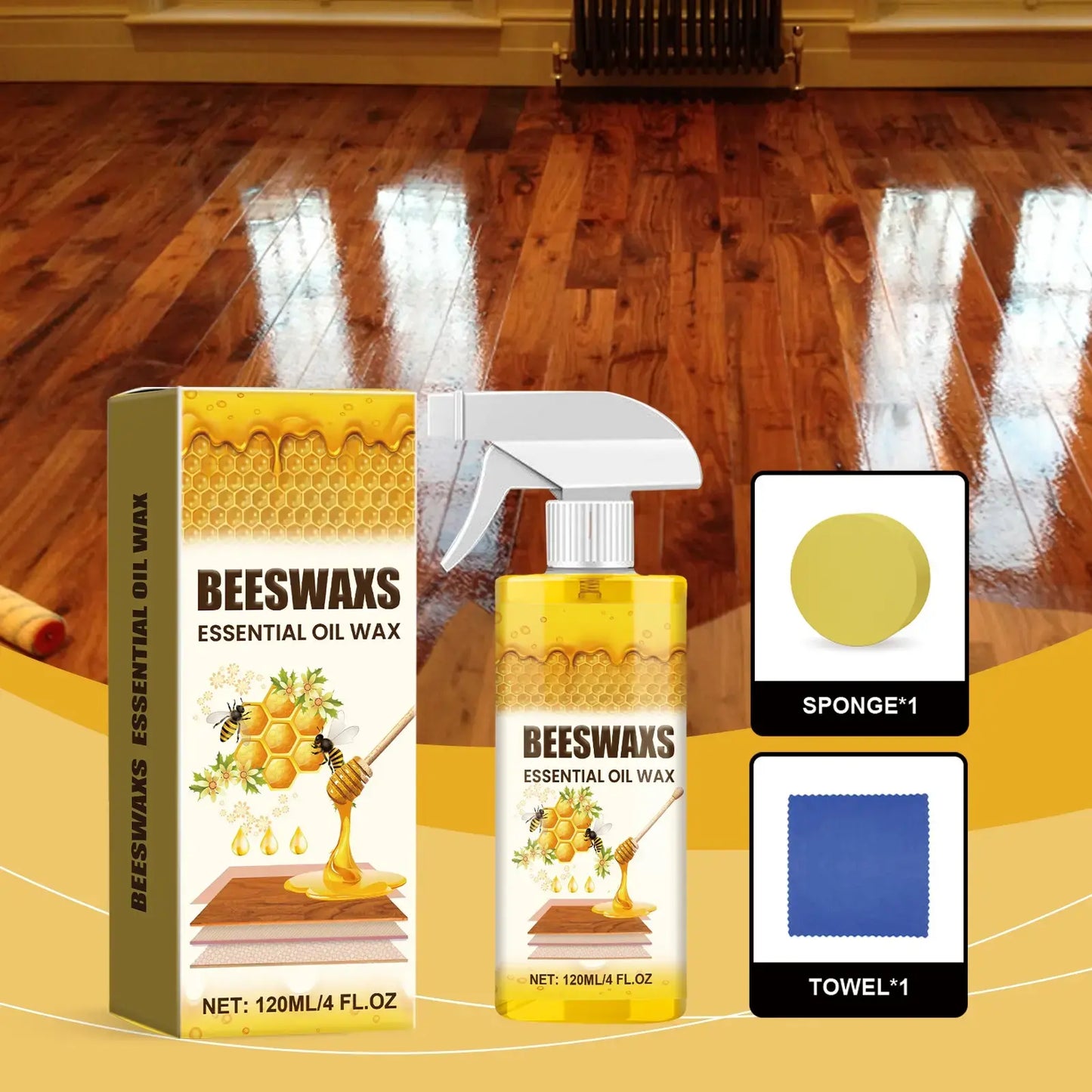 🐝 Natural Beeswax Wood Polish Spray 120ml