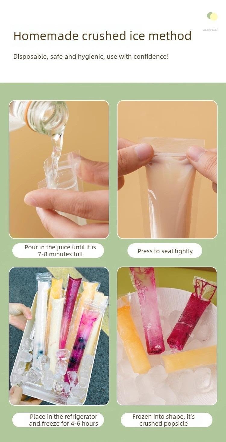 🍦 100 DIY Popsicle Bags | Easily Make Healthy Popsicles at Home – Hassle‐Free & Convenient
