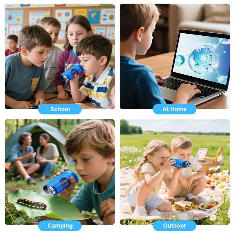 [2026 Upgraded Version] 1000x Handheld Microscope for Children