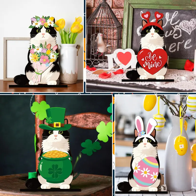 🐾 Let Your Pet "Live" on Your Desk! Customizable Wooden Ornament 🎩