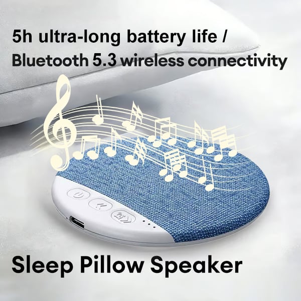 🏆LAST DAY SALE 49% OFF - S1 Ultra-Thin Bluetooth Pillow Speaker – Bluetooth 6.0 Bone Conduction, Sleep-Friendly & Side Sleeper Comfort
