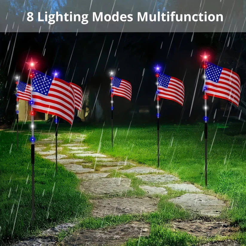 ✨Solar Flag Lights - 8 Modes Waterproof Outdoor Decorative Stake Lights