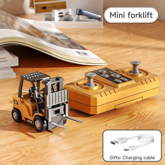 1:64 Premium Alloy Mini RC Construction Vehicle – Remote Control Dump Truck, Forklift or Excavator