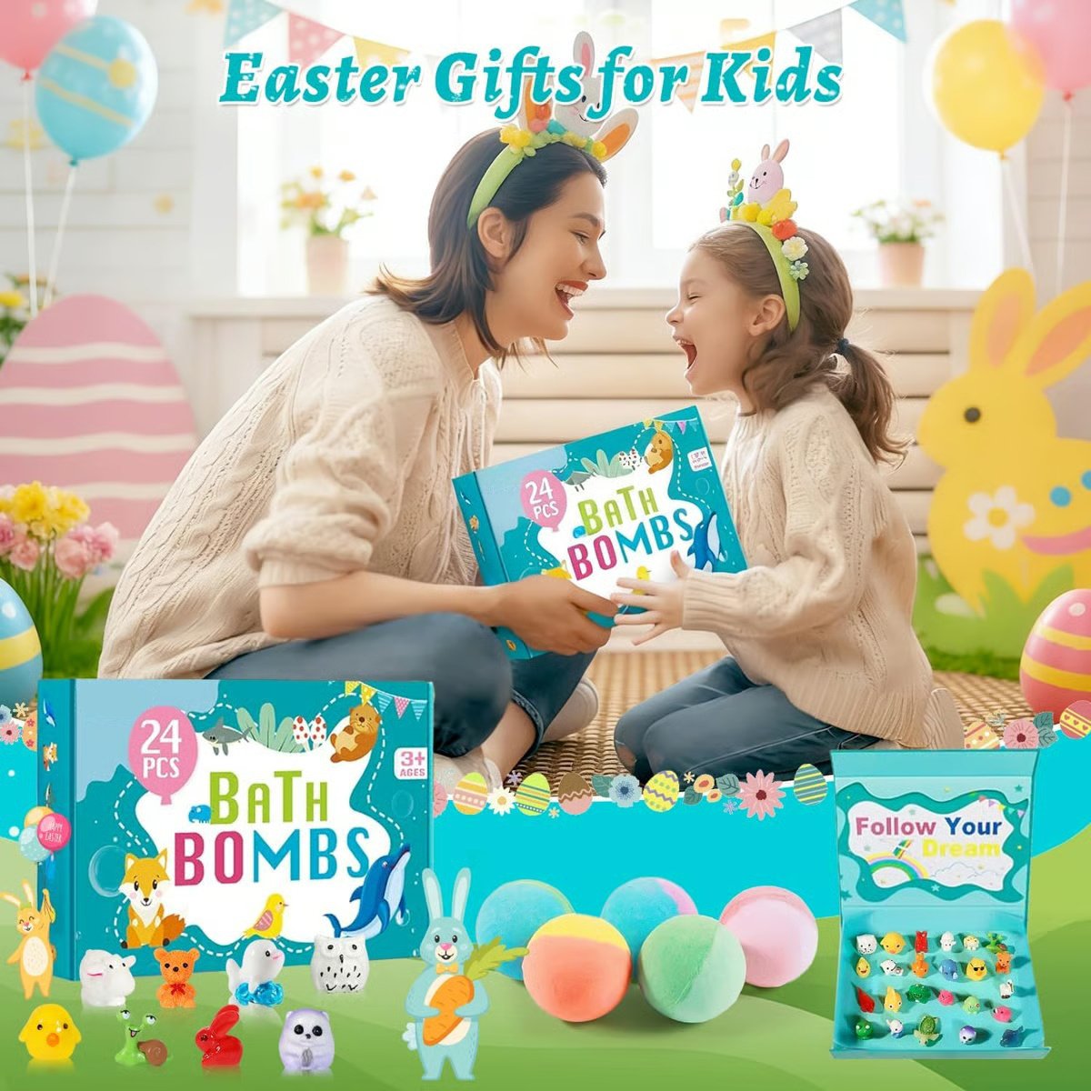 🎁55% OFF This Week Promotions🛁✨Natural Bath Bombs for Kids with Mega Bubbles & Surprise Inside🦄 Same as in the video