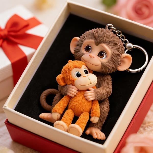 🔥Last Day 49% OFF - 💕Viral Panchi Monkey Keychain🐵