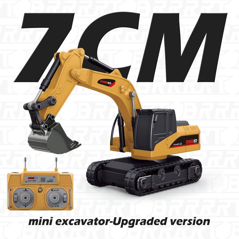 1:64 Premium Alloy Mini RC Construction Vehicle – Remote Control Dump Truck, Forklift or Excavator