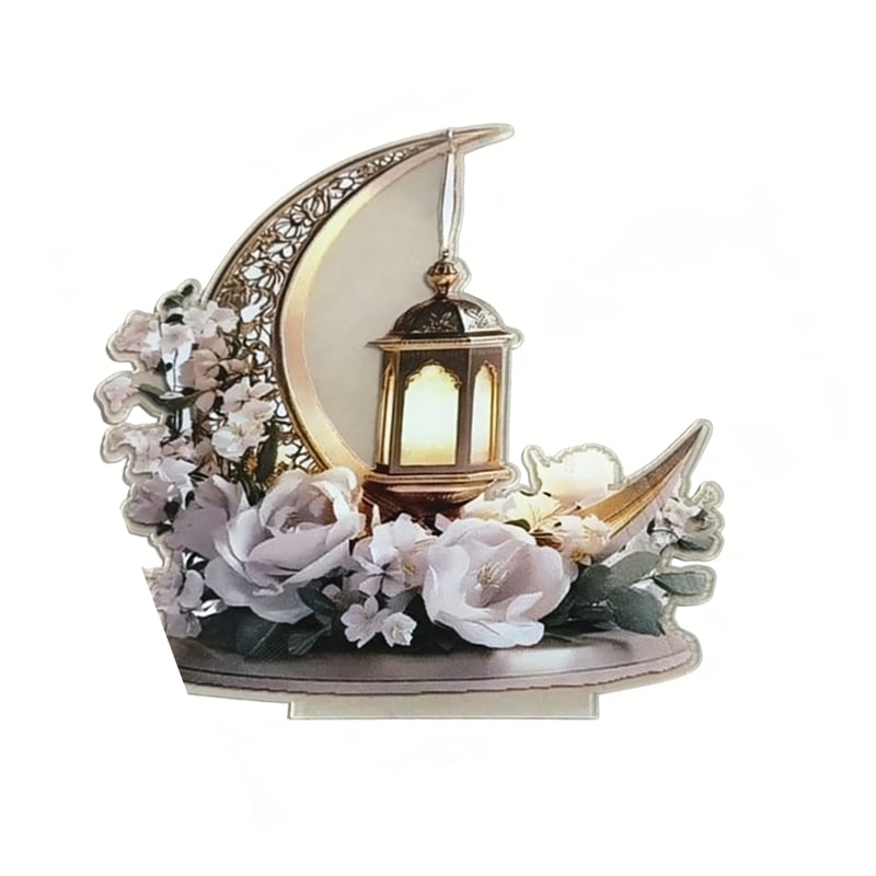 🕌2D-Moschee- und Mond-Ornament🌙Ramadan-Fest