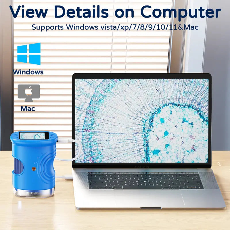 [2026 Upgraded Version] 1000x Handheld Microscope for Children