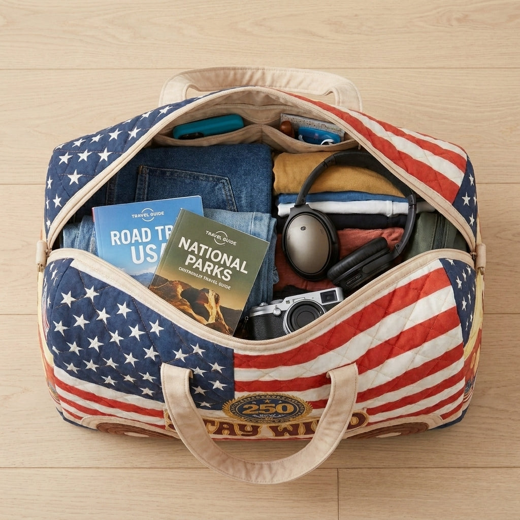 250th Quilted Travel Duffle Bag