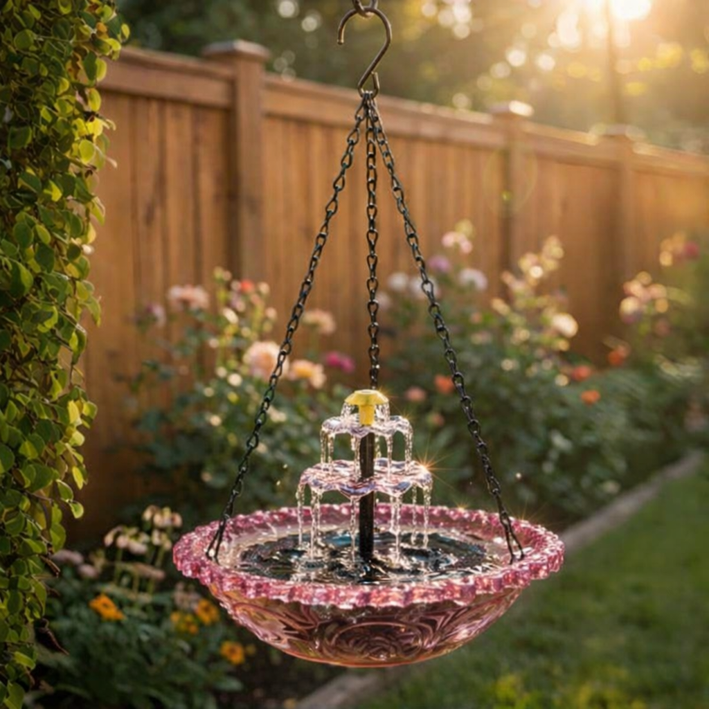🔥🔥Spring Sale 70% Off--Solar Cascade Hanging Bird Bath Fountain