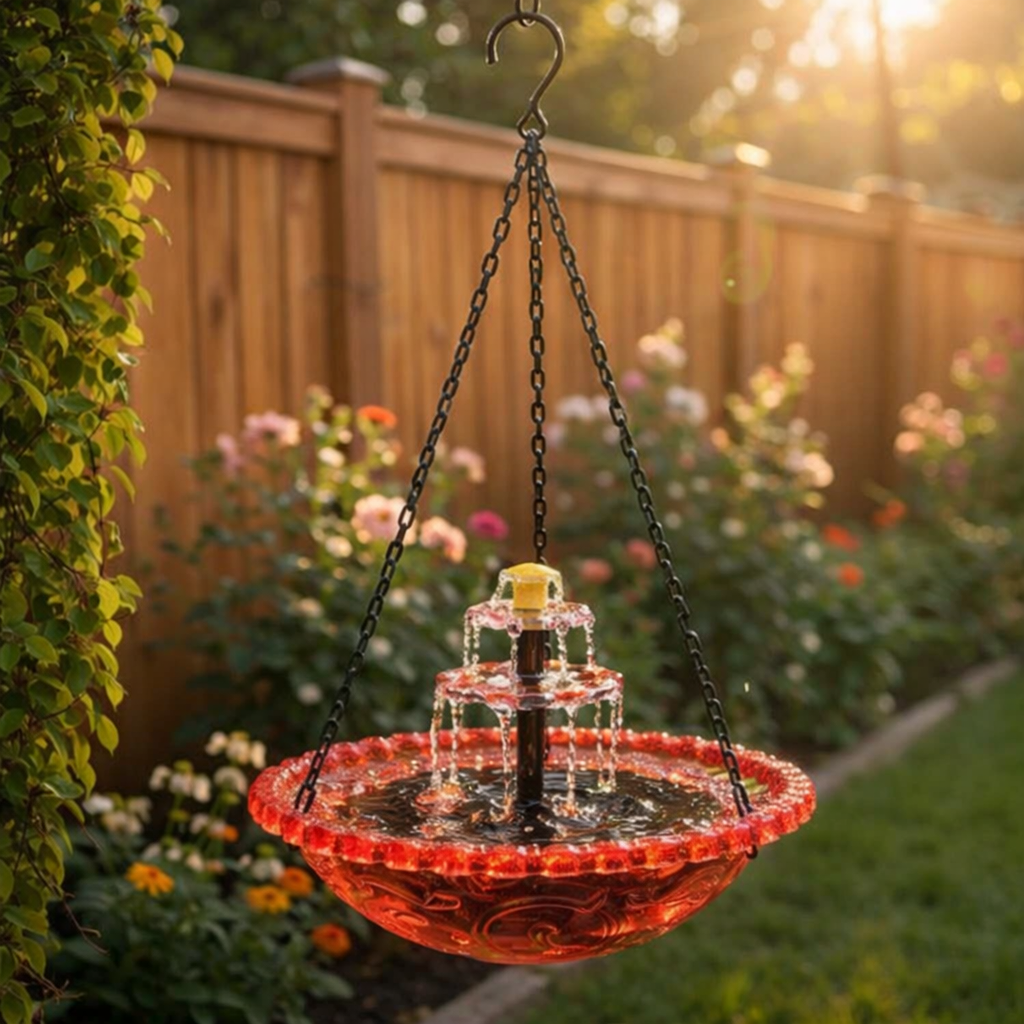 🔥🔥Spring Sale 70% Off--Solar Cascade Hanging Bird Bath Fountain