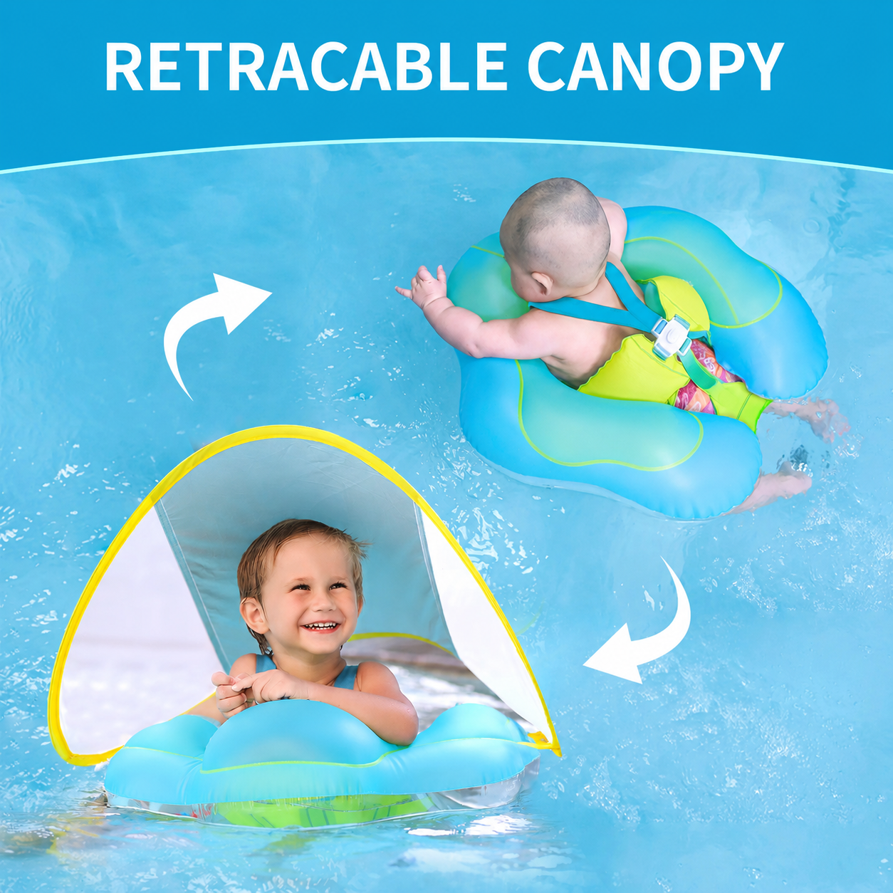 🏖️✨ Baby Swim Float with Safety Seat – Perfect for Water Play