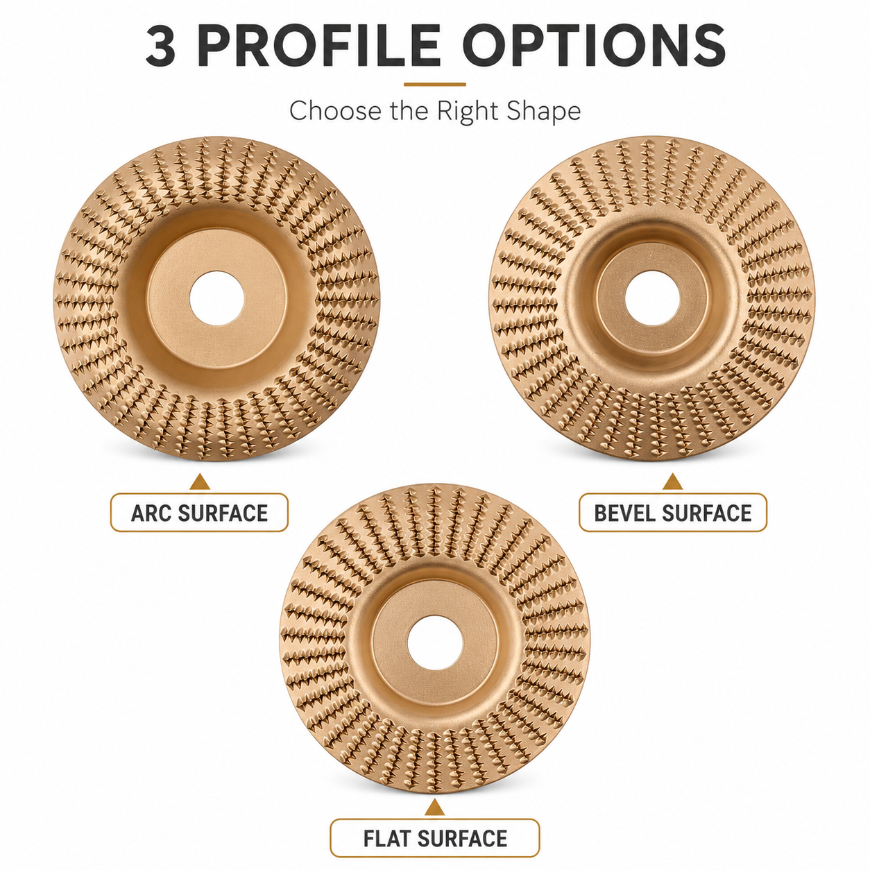 🔥 Wood Shaping Disc for Angle Grinder – Fast-Cut Carbon Steel Carving Wheel