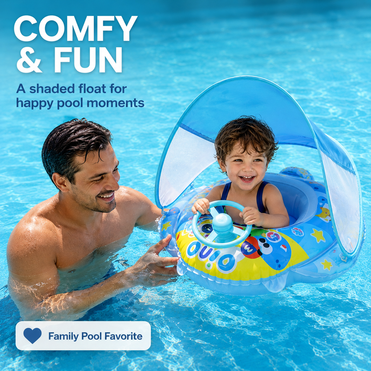 🏖️✨ Baby Swim Float with Safety Seat – Perfect for Water Play