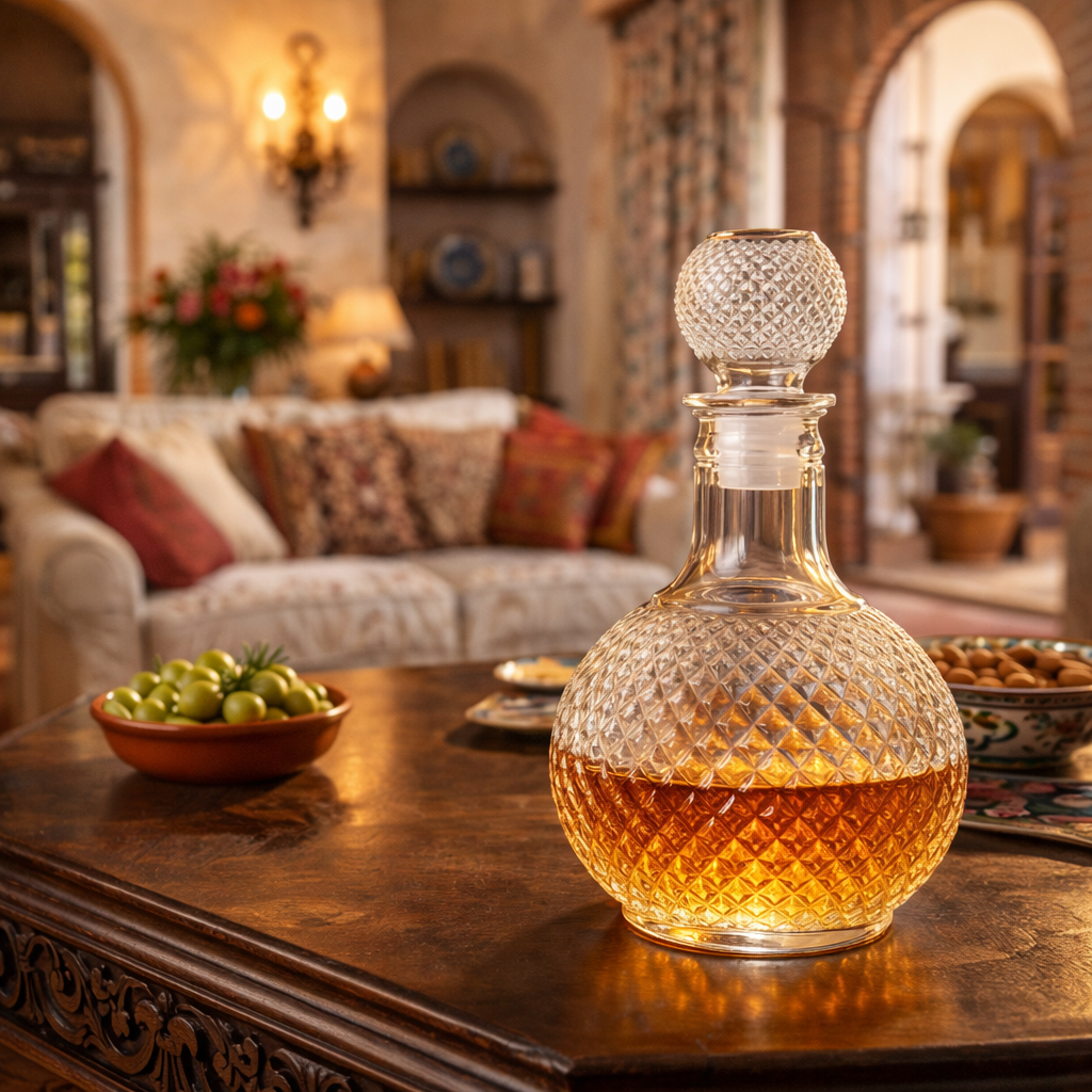 Whiskey Bottle – Cut Crystal Edition with Stopper