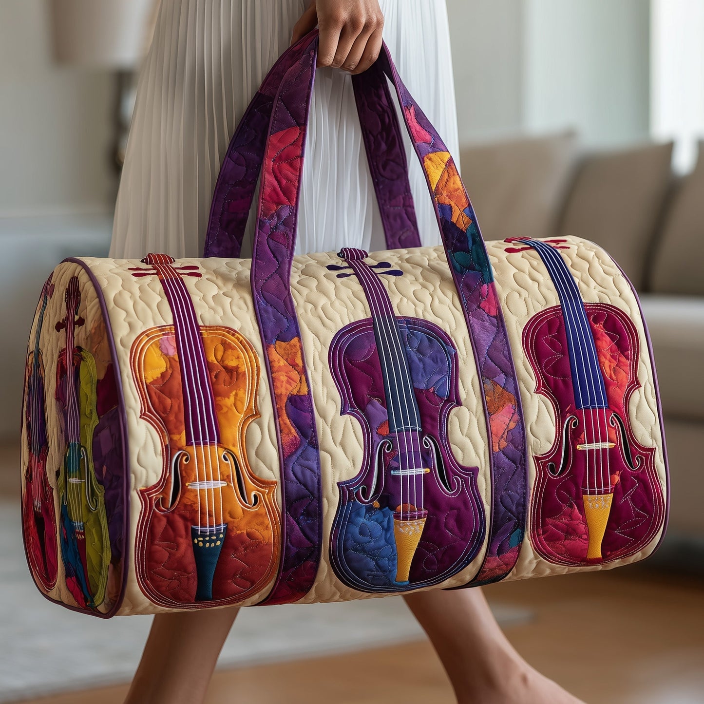 Violin Quilted Duffle Bag GFTONT1638